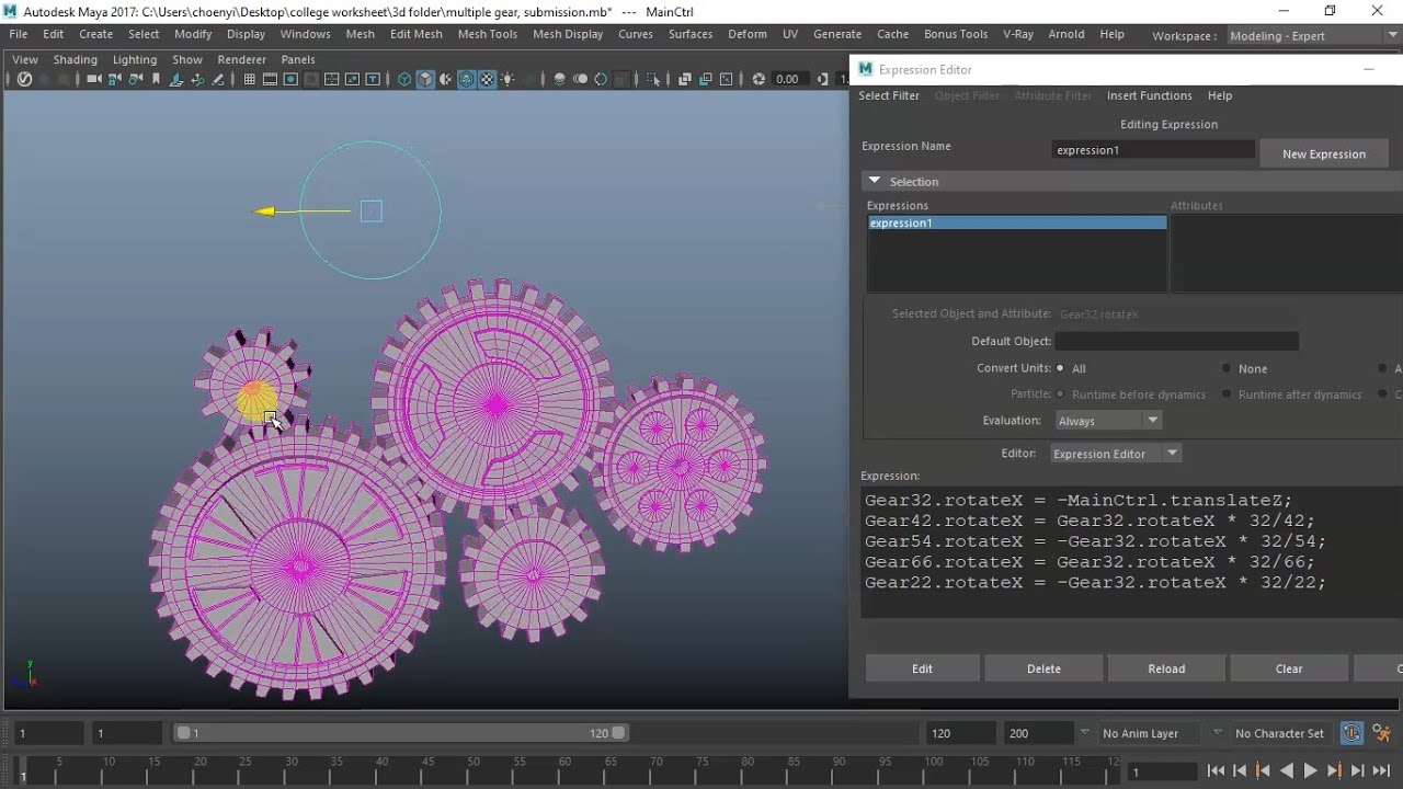 #Maya-Rigging (Script using)Mechanic Gear tutorial with #BegginerGuru.