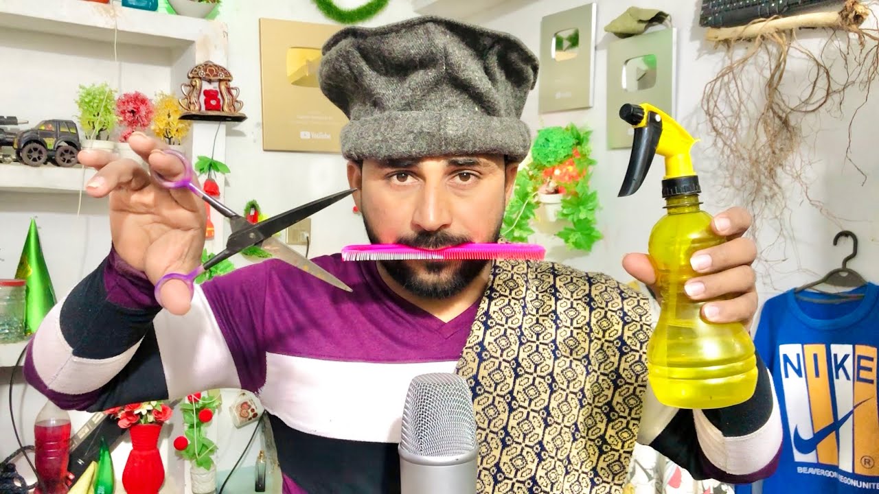 ASMR Silent Barber Haircut Roleplay 