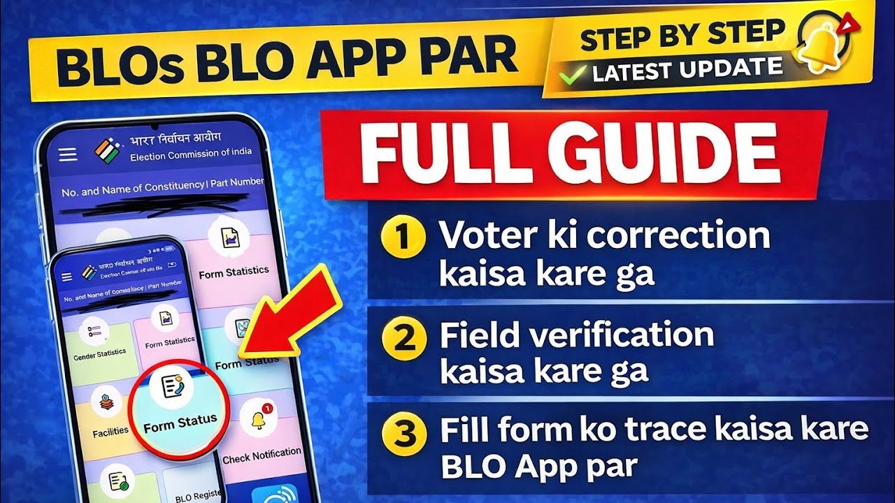 BLO App Full Guide | Voter Correction, Field Verification & Form Track