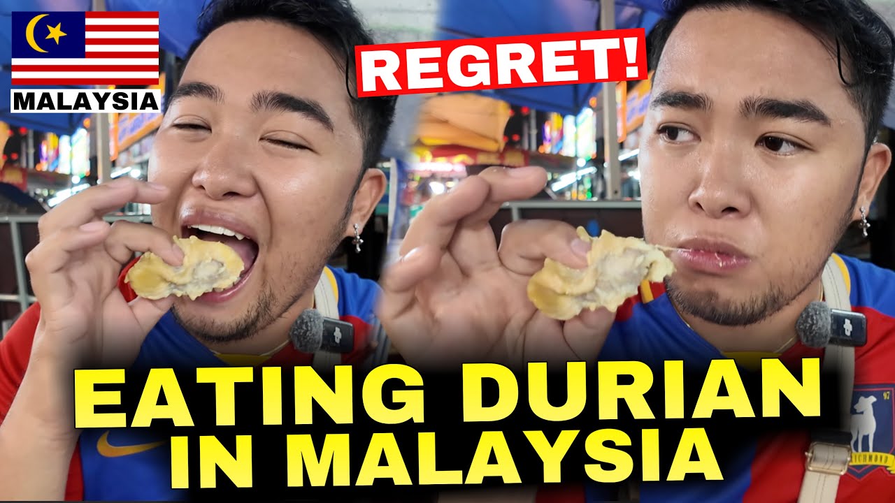 STREET FOOD GALORE IN BUKIT BINTANG! EATING DURIAN IN MALAYSIA 🇲🇾