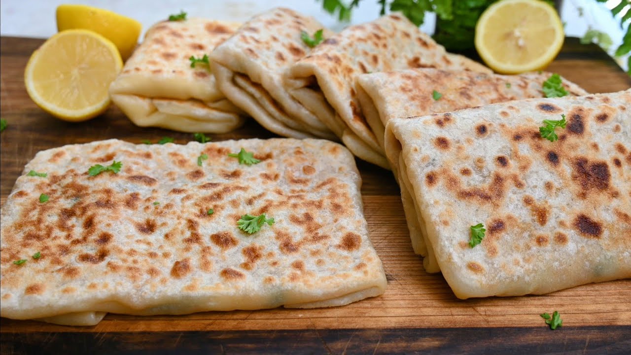 Легкий и вкусный картофельный хлеб Паратха из простых ингредиентов!  без дрожжей и духовки