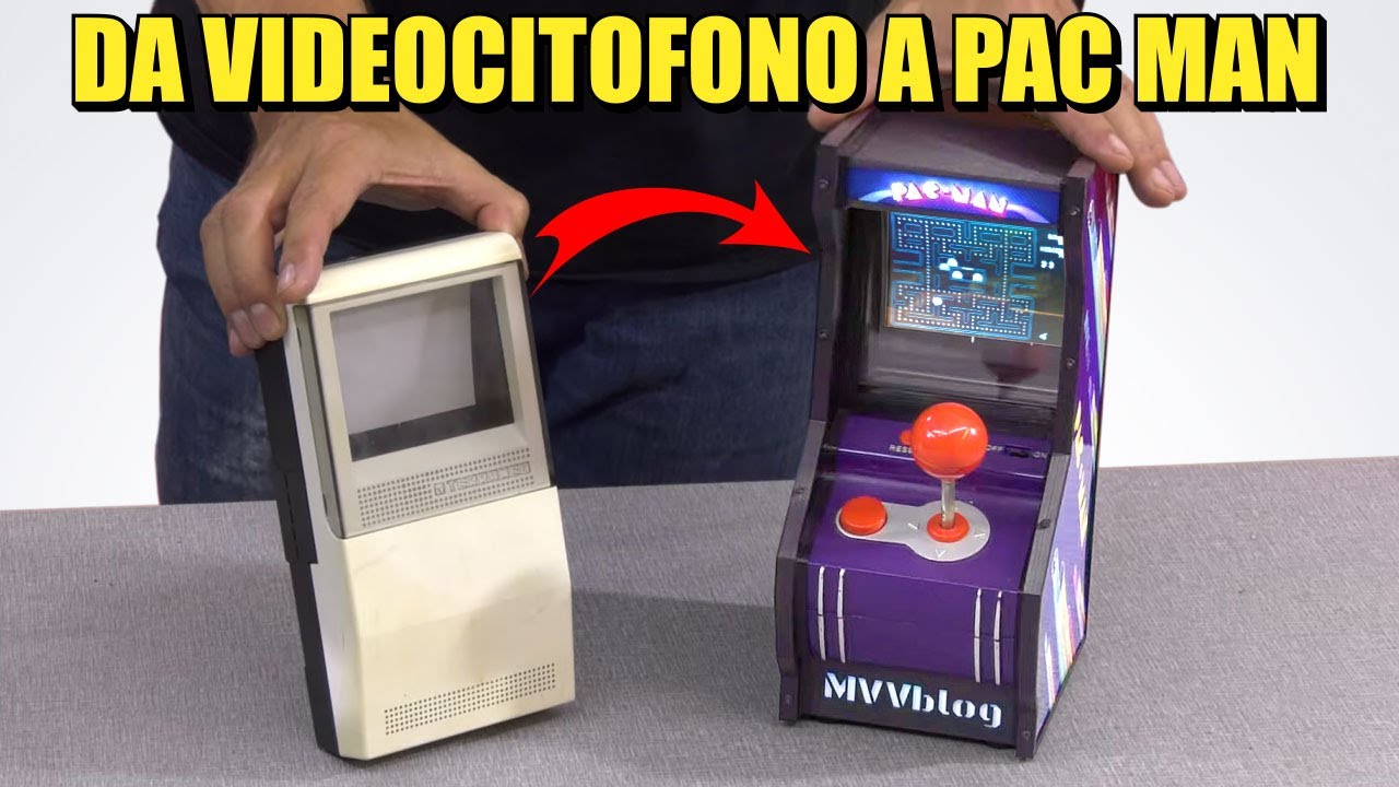 Da Citofono a Pac Man - Mini arcade con schermo CRT