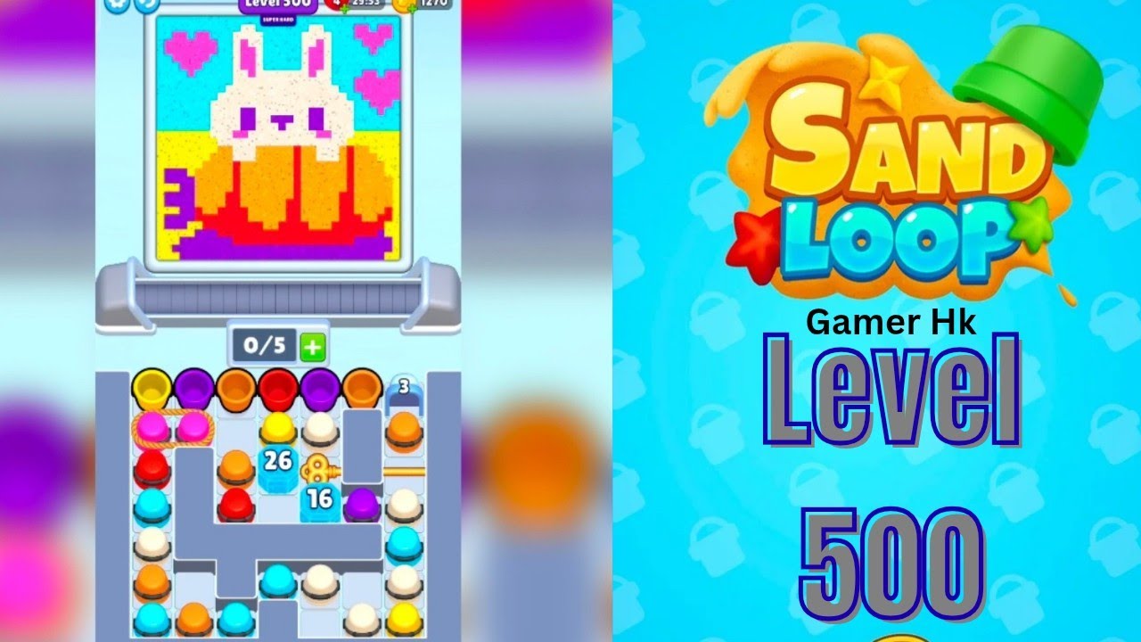 Sand loop level 500 Super Hard level Walkthrough Solution 