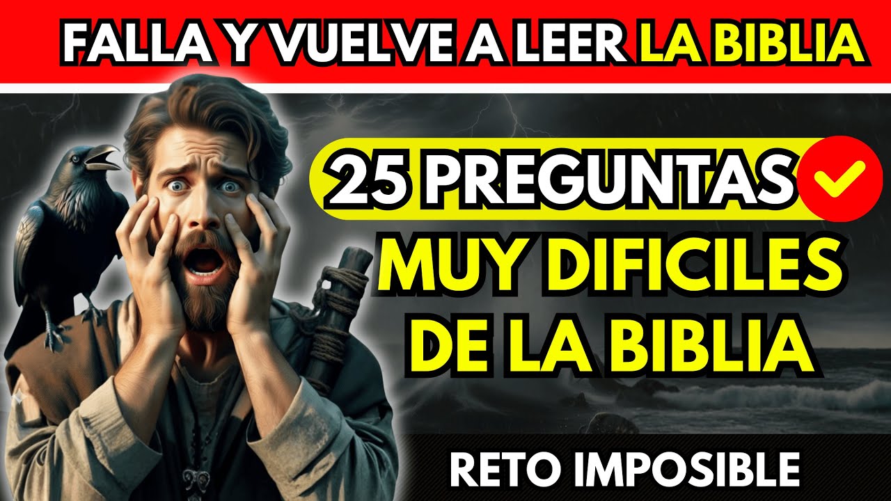🕊️🔥 NIVEL EXPERTO: SOLO EL 2% LOGRA ACERTAR ESTAS 25 PREGUNTAS BÍBLICAS 😱PARA VERDADEROS CREYENTES