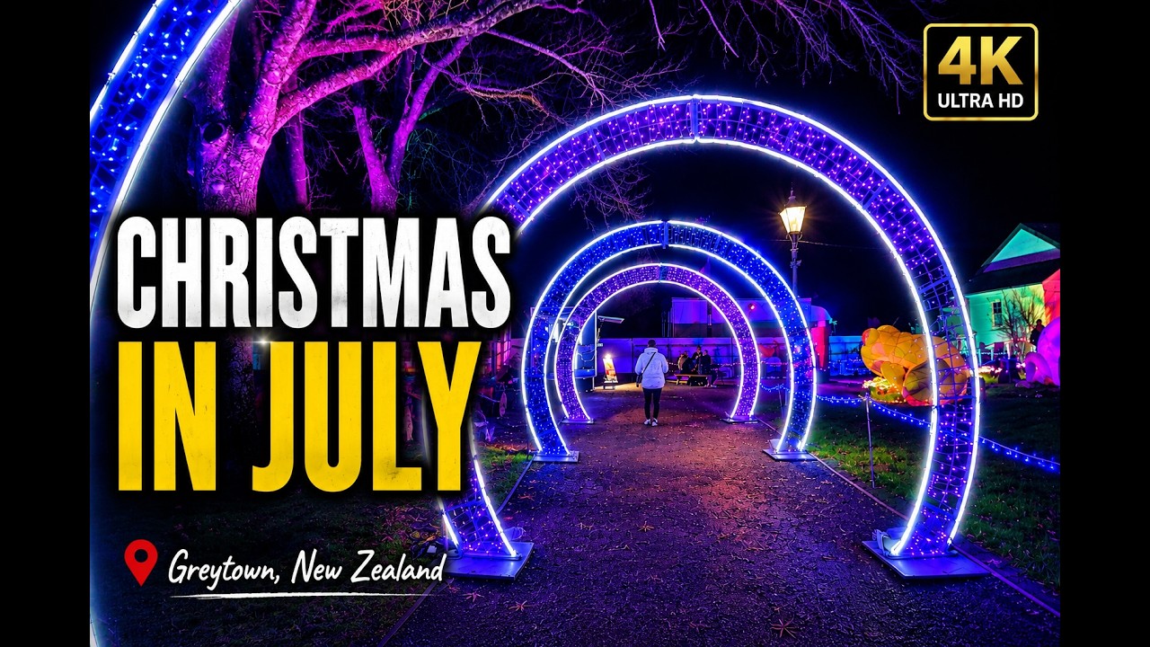 Christmas in July 2026 🎄✨ | Greytown Winter Lights | New Zealand 4K