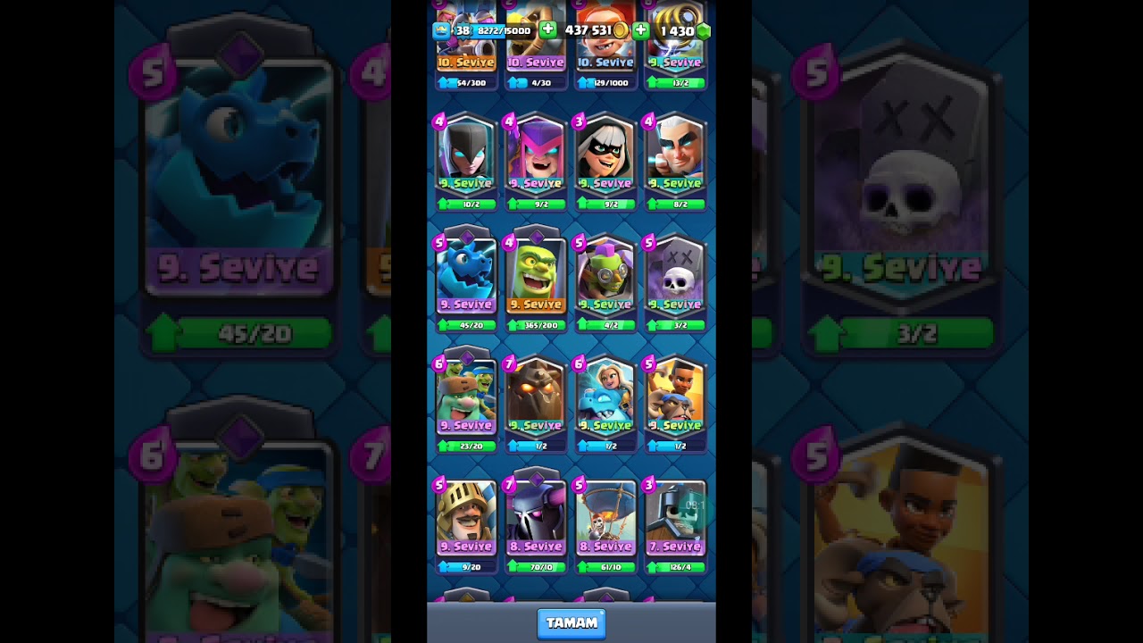 Clash Royal destansı nadir sıradan efsanesi kartlardan deste kurdum parça 1 Efsane deste takım maç  