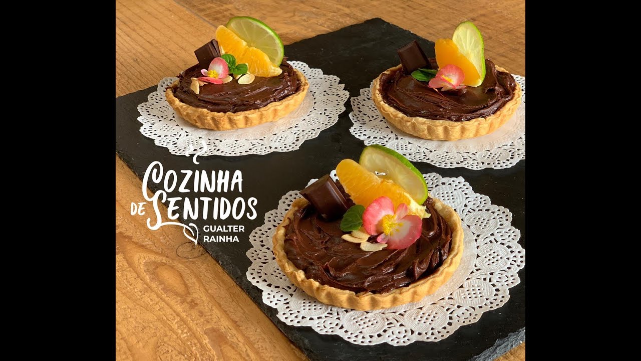Tarteletes com ganache de chocolate (vegano)