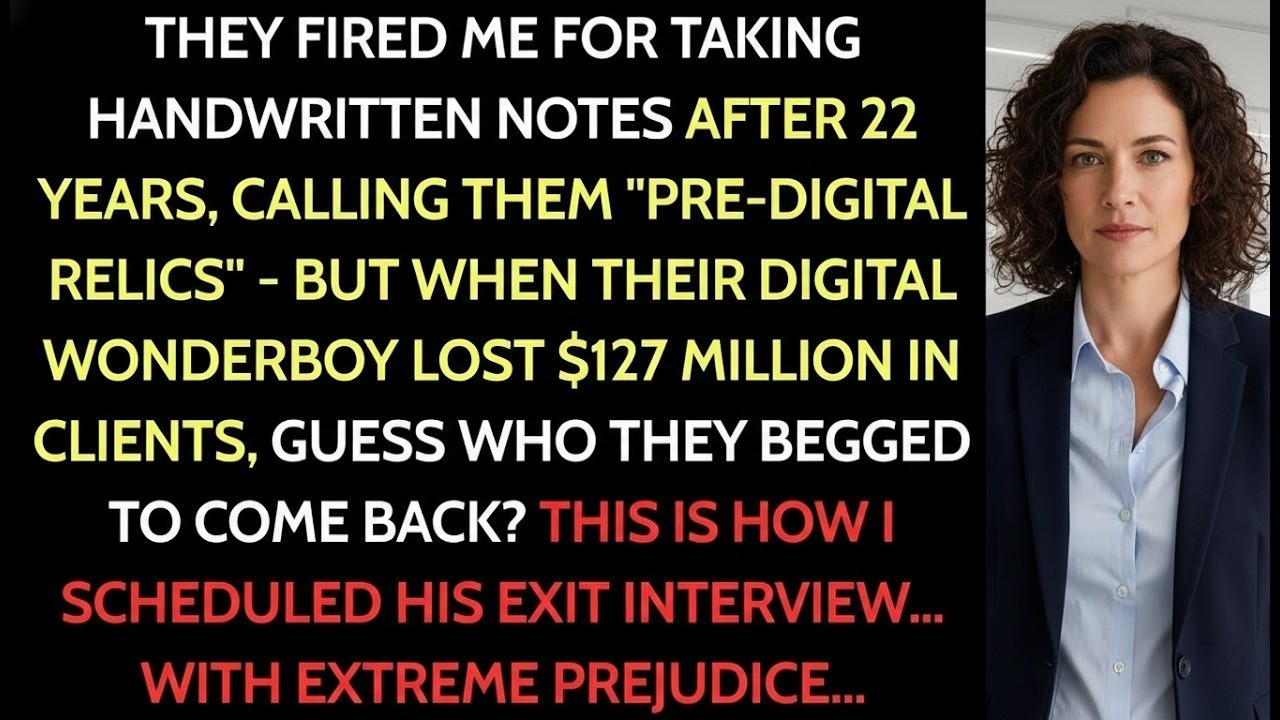 I Was Fired Over My Notes—Now I’m Scheduling His Exit Interview. 📋