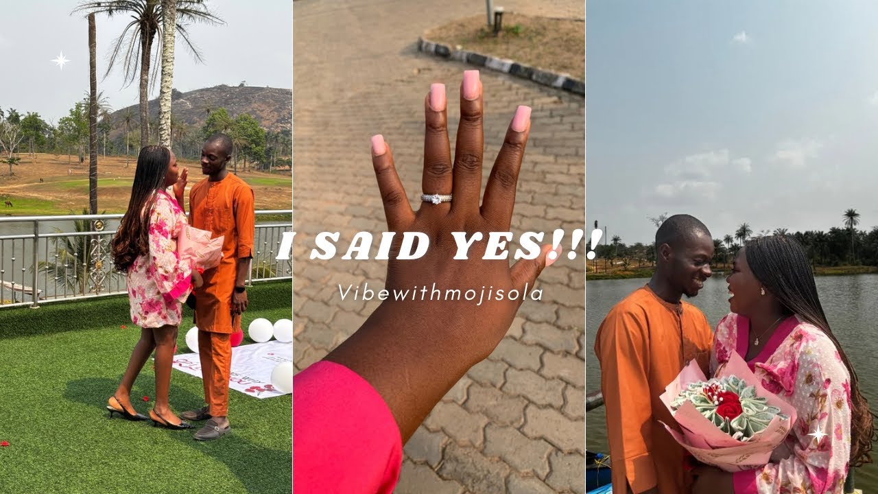 THE MOST BEAUTIFUL PROPOSAL | I SAID YES!!! | VIBEWITHMOJISOLA WEDDING PROPOSAL
