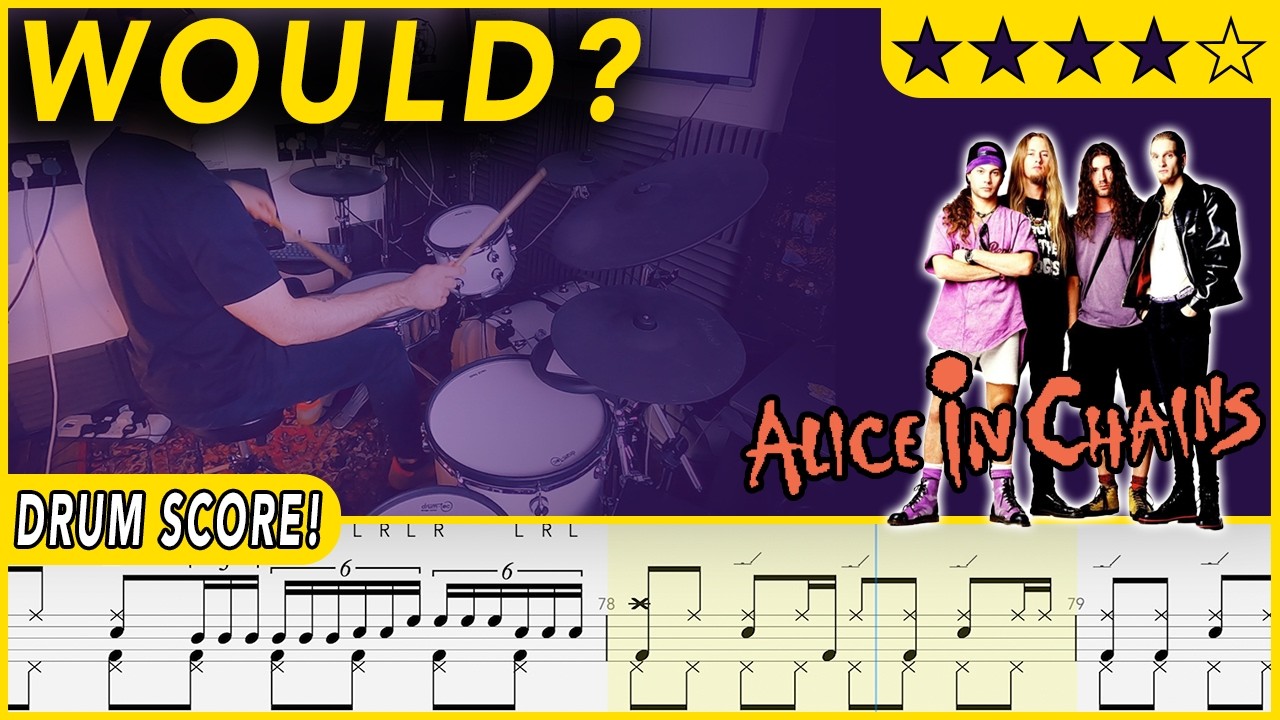 Would? - Alice In Chains | DRUM SCORE Sheet Music | #652 DRUMSCRIBE