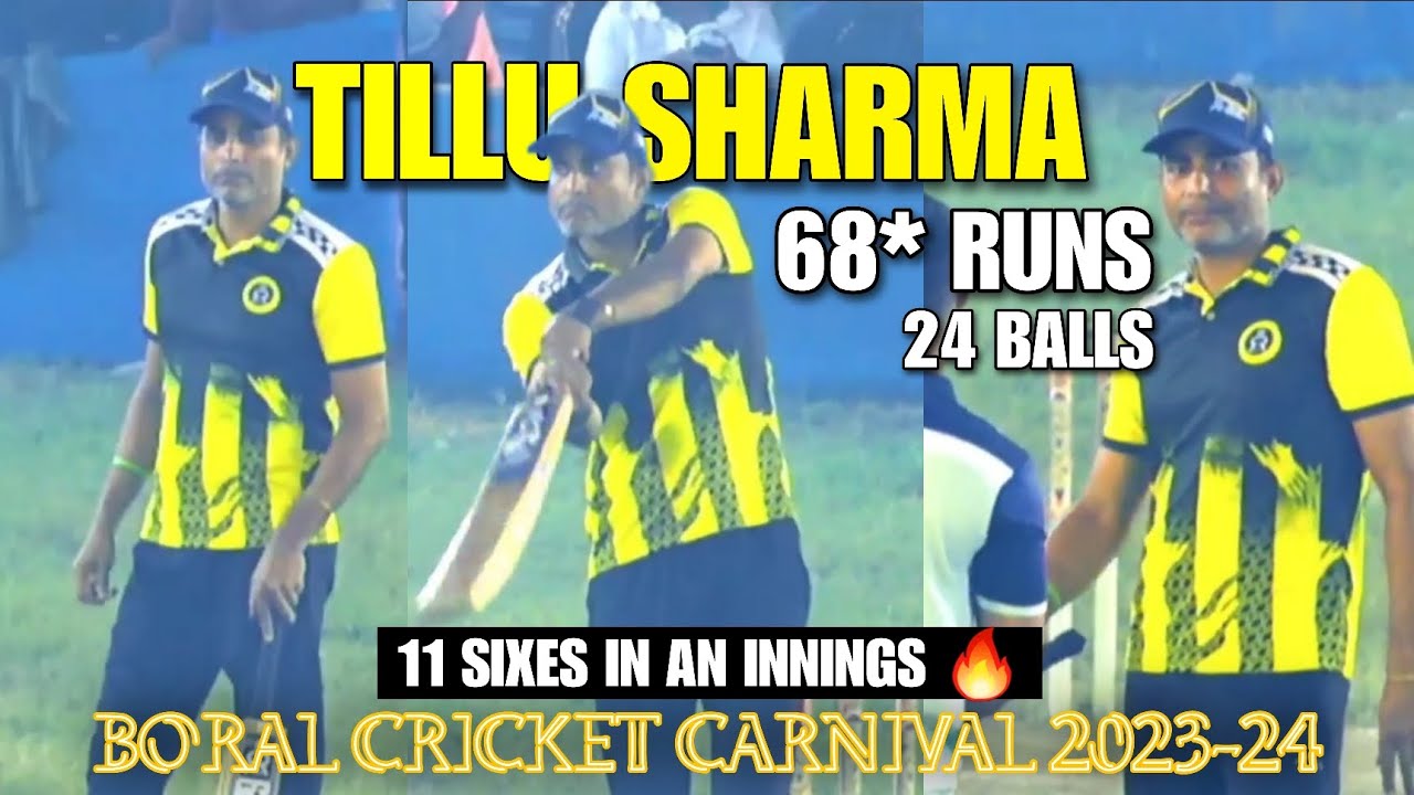 TILLU SHARMA'S elegant 68* Runs Off 24 Balls (11 SIXES) in BORAL CRICKET CARNIVAL 2023
