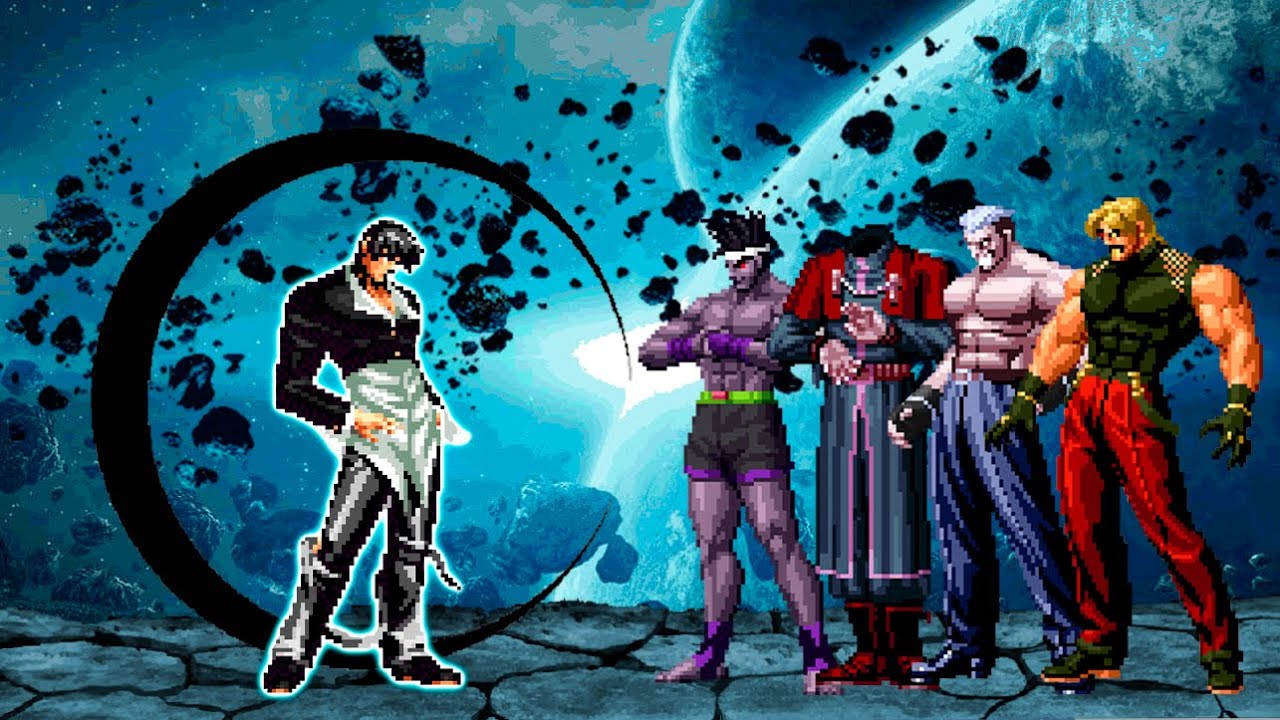 [KOF Mugen] Orochi Iori QS vs KOF Bosses Team