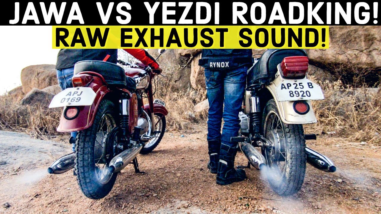 Jawa and Yezdi Roadking - RAW Exhaust Sound!