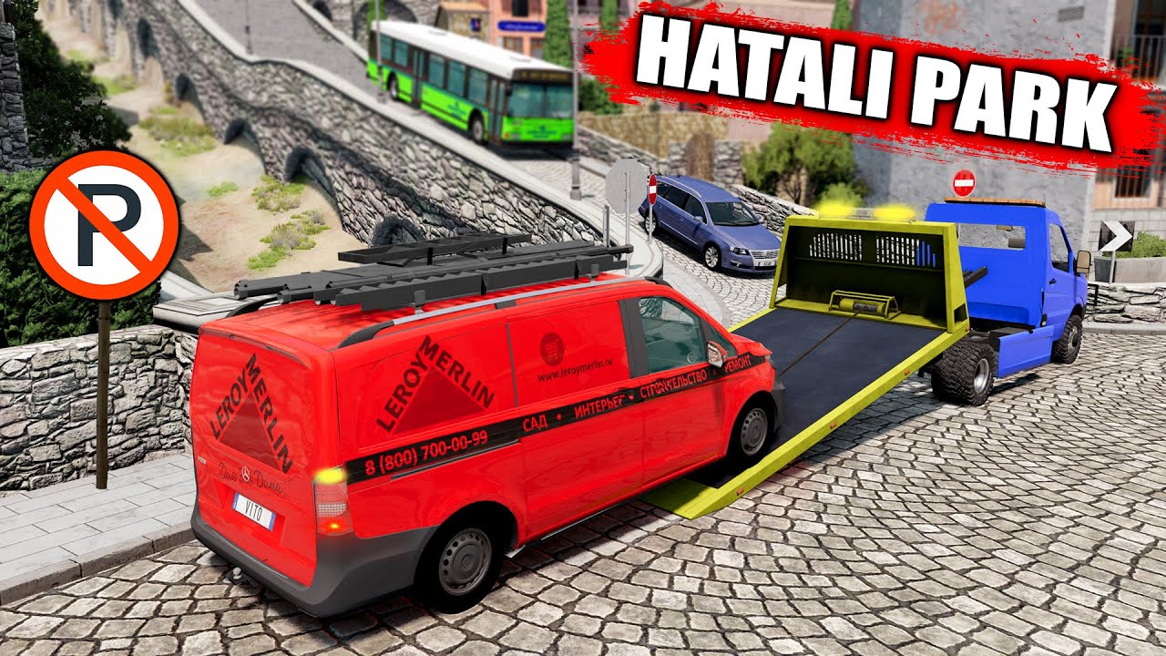 HATALI PARK EDEN ARABAYI ÇEKTİK // ROLEPLAY TADINDA // BeamNG.drive / Diy Arduino steering wheel set