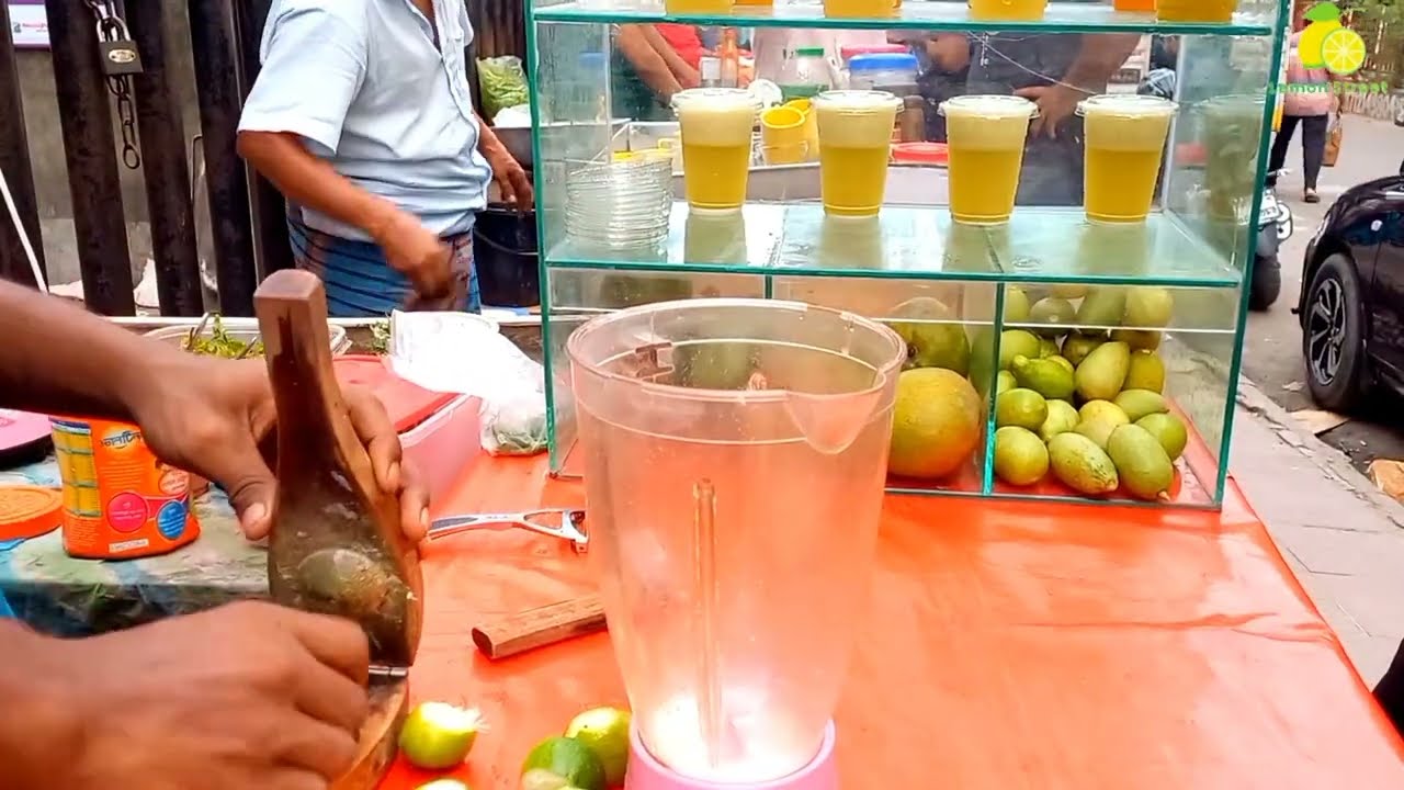 ঢাকার রাস্তায় ২০ টাকাই লেমন জুস ও শরবত বানানোর রেসিপি। Lemon street BD