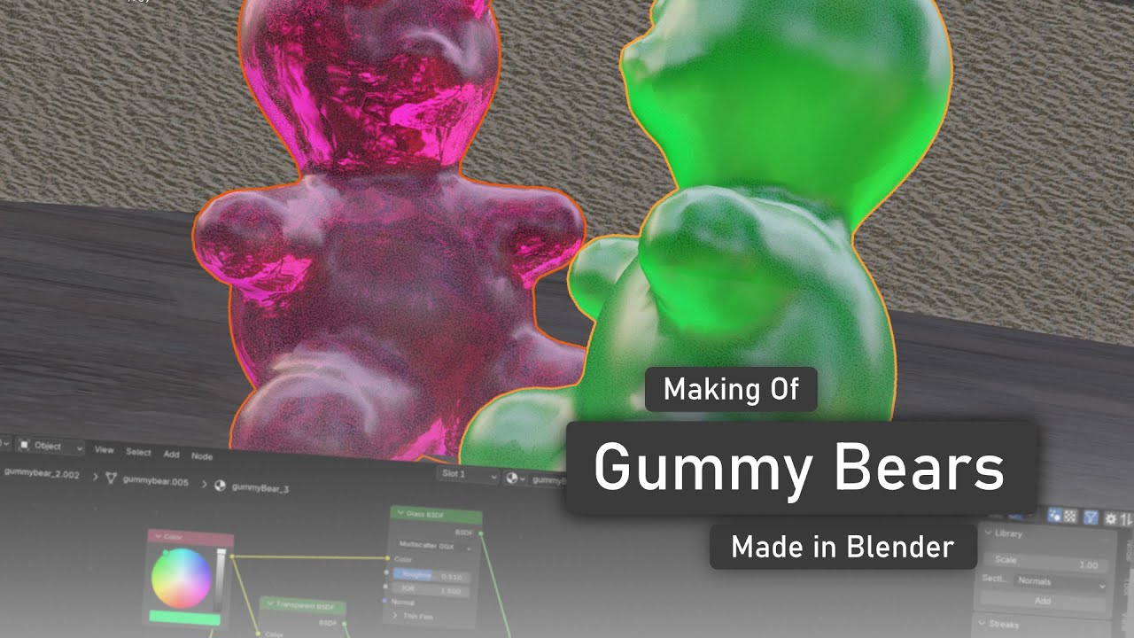 Making of Gummy Bears, made in Blender - Wigglepixel