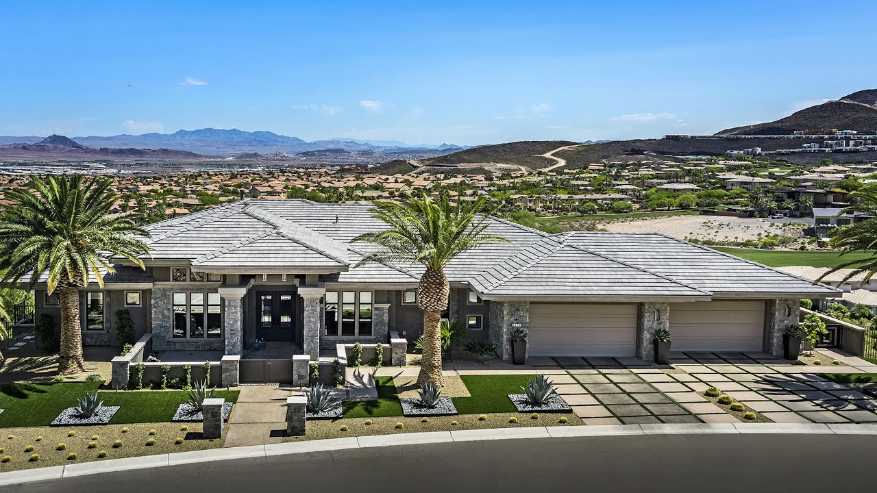 Mansion Tour | $5.498 Million Dollar Modern Smart-Home with Las Vegas Strip Views | 1474 Reims Drive