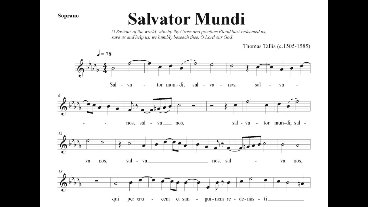 Salvator Mundi Tallis Soprano