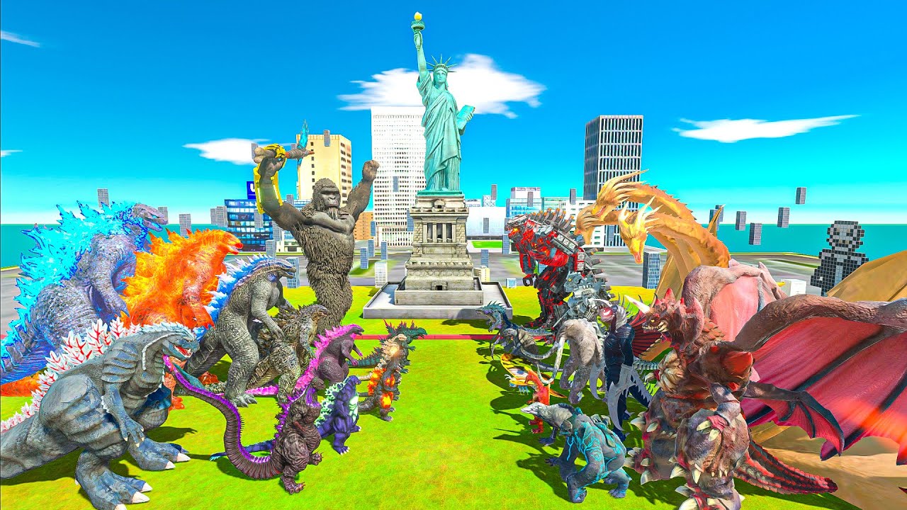 Kong x Evolved Thermo Godzilla vs King Ghidorah x Team Mechagodzilla + Destoroyah - ARBS