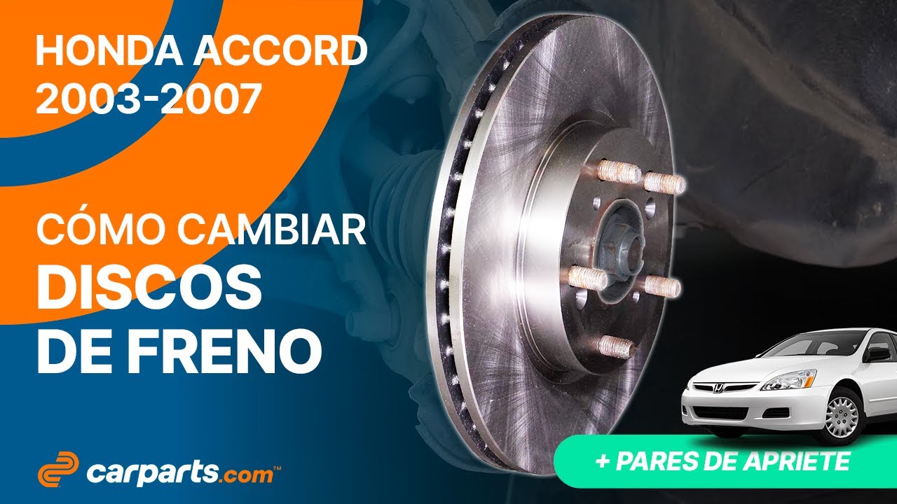 Cómo cambiar los discos y las pastillas de freno delanteros 2003-2007 Honda Accord 🚗