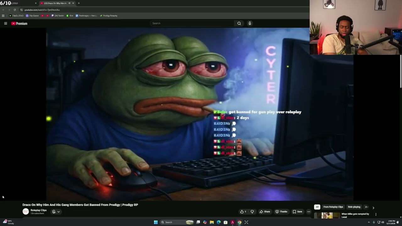 Zolo Reacts To Burgers & Some ESB Getting Banned & More Clips. | Prodigy 2.6 RP