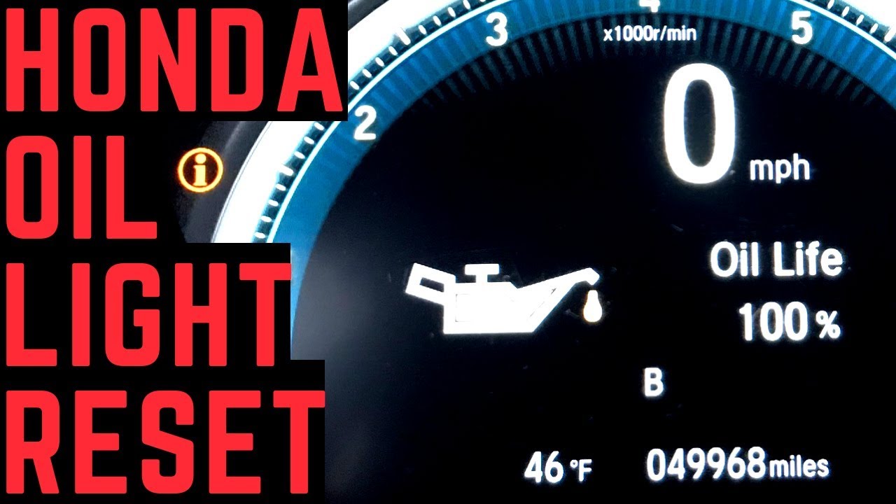 MAINTENANCE OIL LIFE LIGHT RESET ON 2016-2018 HONDA CIVIC