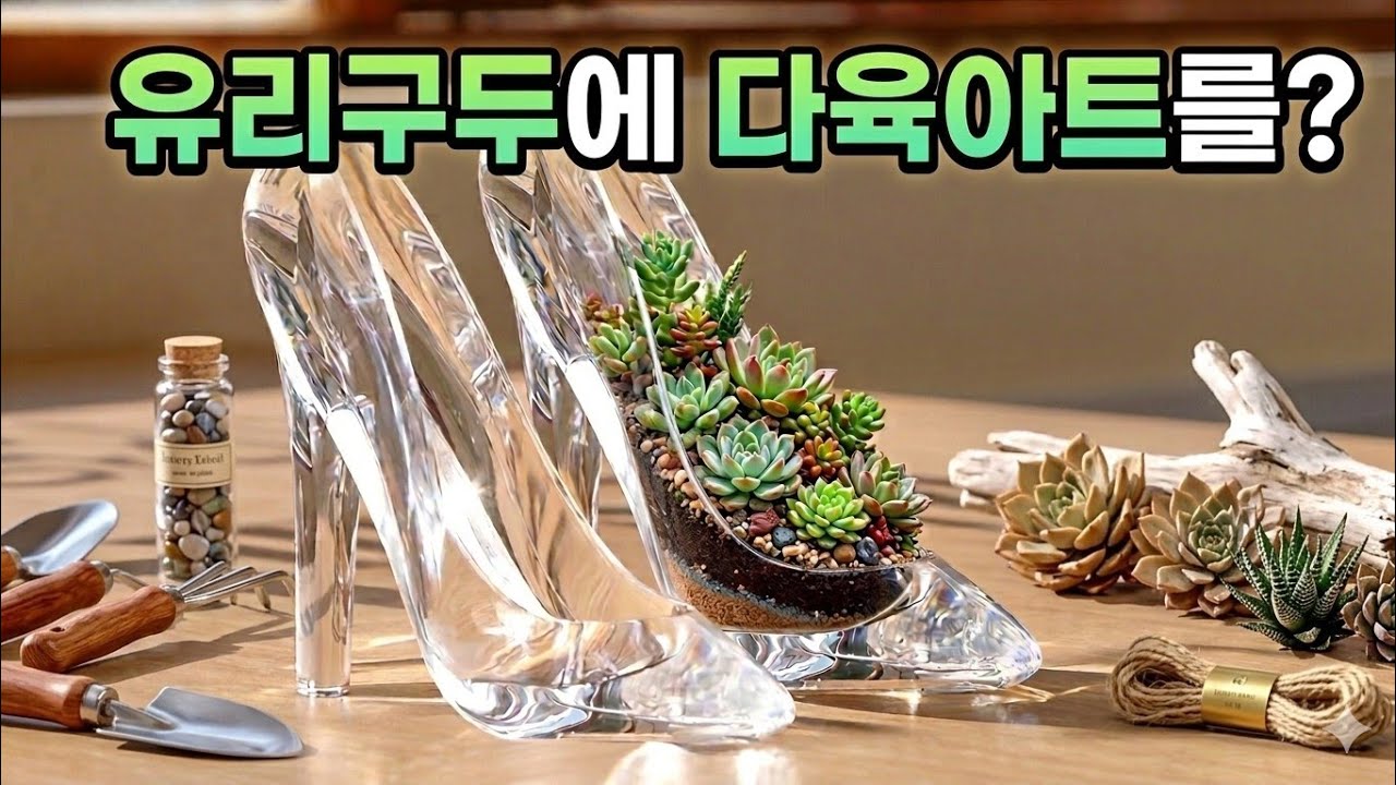 유리구두를 이용한 다육아트