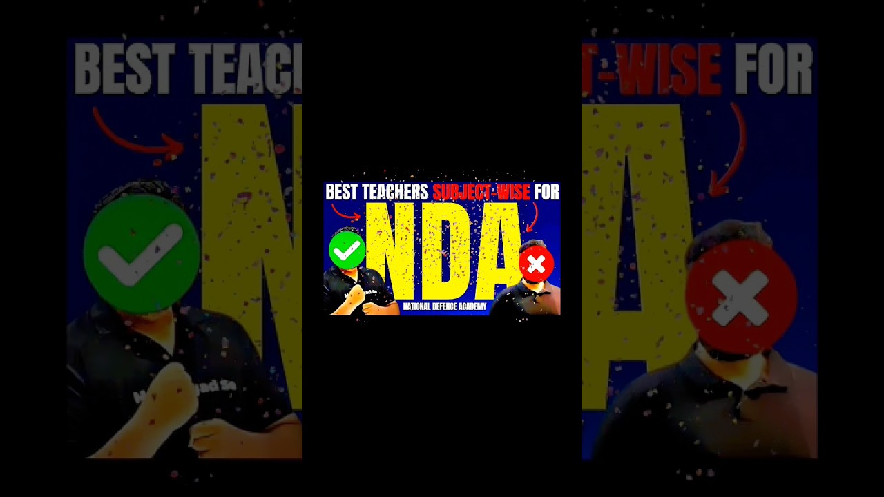 (Subjectwise) Best Teachers For NDA 🔥✨ #Shorts #NDA #NDAExam #NDA2024 #NDAPreparation #NDA22024