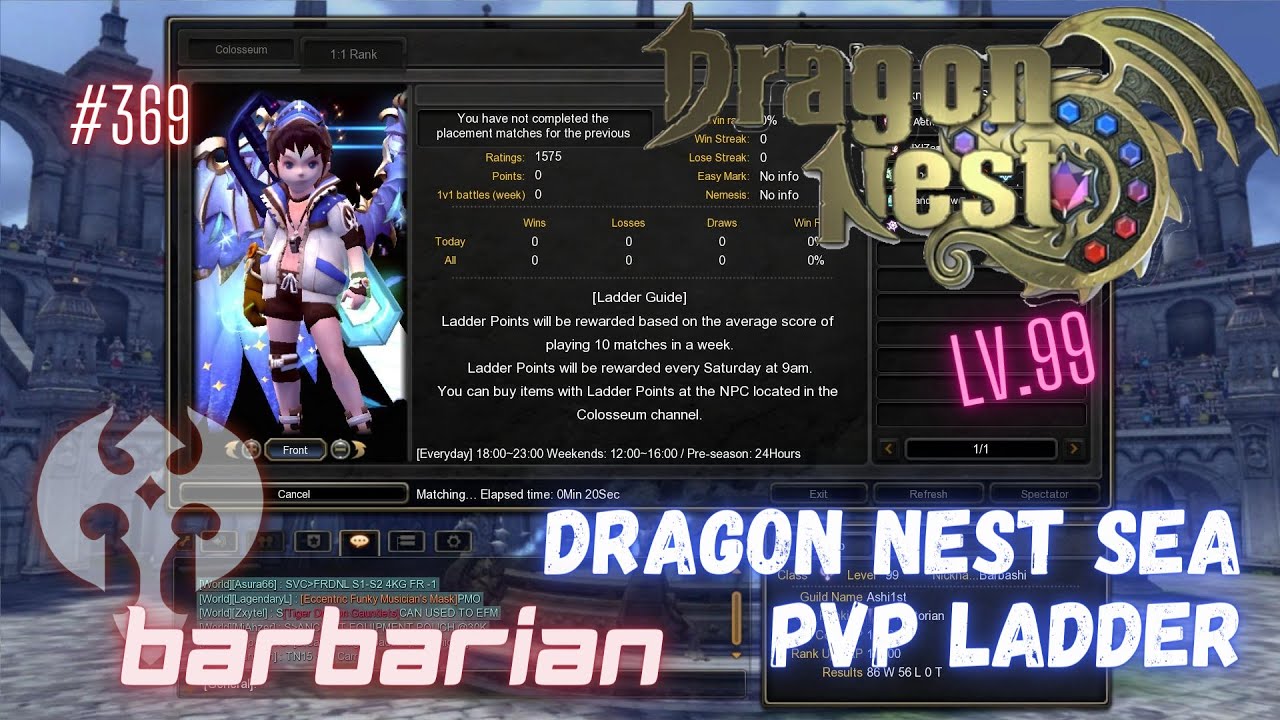 #369 Barbarian ~ Dragon Nest SEA PVP Pre Ladder
