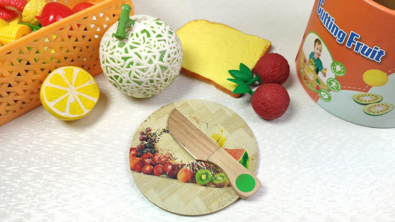 Satisfying Video UNBOXING Cutting Fruits and Vegetables TOYS ASMR  APPLE MANGO LEMON Mixing Squishy