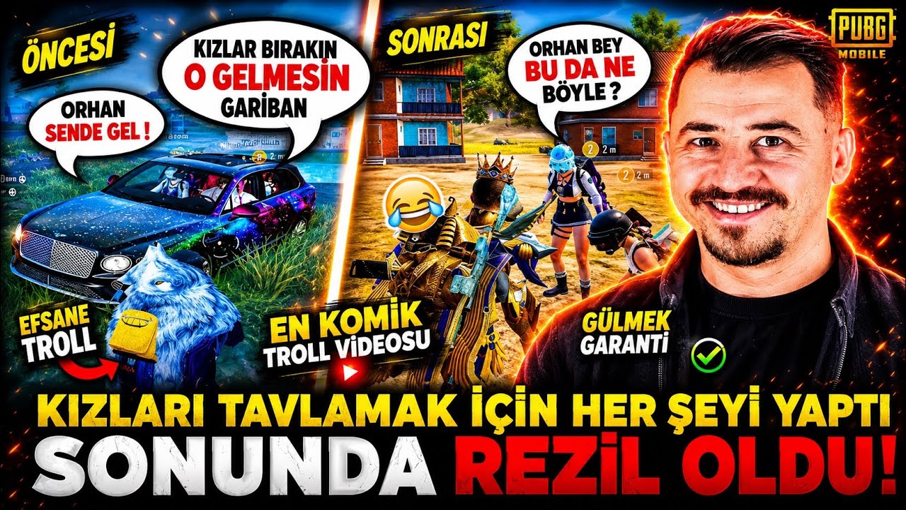 KIZLARI TAVLAMAK İÇİN HER ŞEYİ YAPTI 😂 SONUNDA REZİL OLDU! 😎 PUBG MOBİLE TROLL
