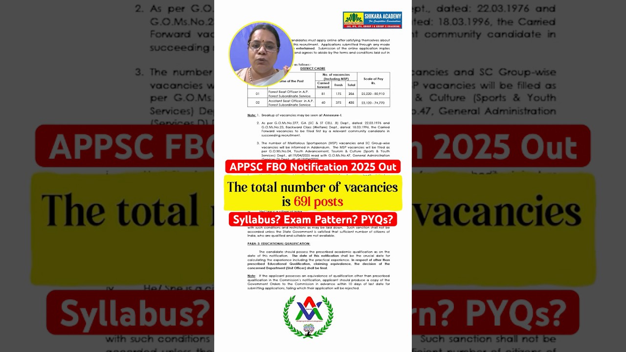 APPSC 2025 Notification Out | AP Forest Beat Officer Notification - 691 Vacancy | AP FBO 2025 Jobs
