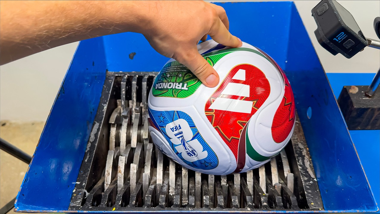 FIFA World Cup Ball vs Industrial Shredder