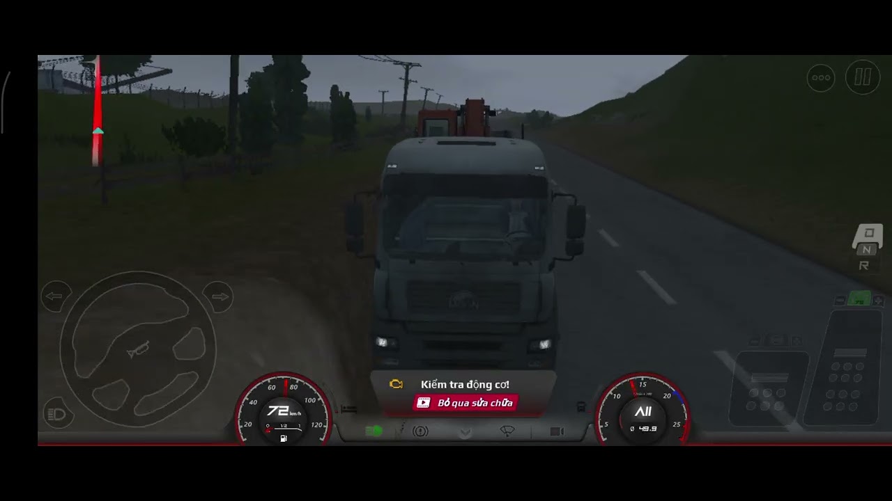Xe đầu kéo chở xe múc qua ranh giới hơn trăm cây số,Tractor-trailer carrying excavators