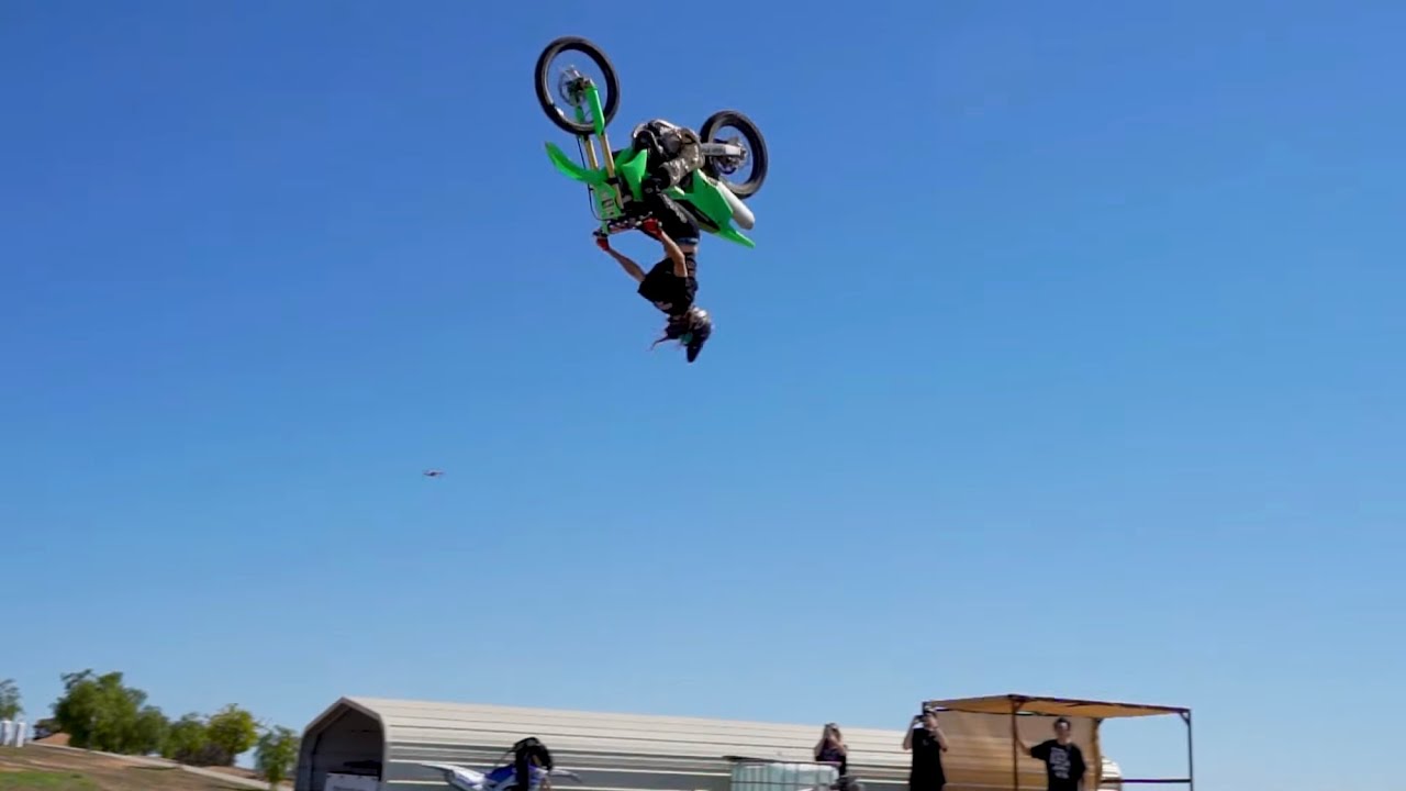 Learning to backflip a dirt bike at Jarryd McNeils