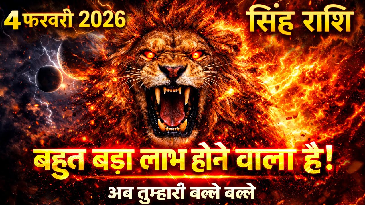 सिंह राशि 4 फरवरी 2026 बुधवार 🔥 Aaj ka Singh Rashifal | Singh Rashi 4 February 2026