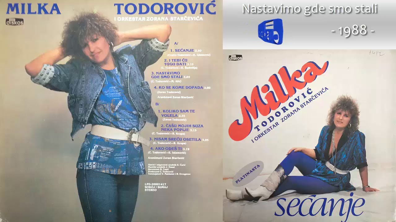 Milka Todorovic - Secanje - (Audio 1988) - CEO ALBUM