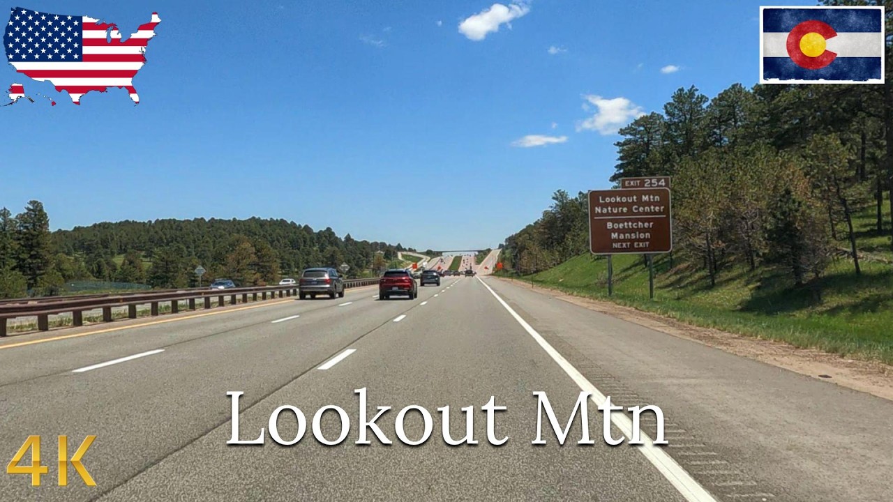 Driving from Evergreen to Lookout Mountain 🇺🇸 | Colorado Mountain Roads | Scenic Drive 4K