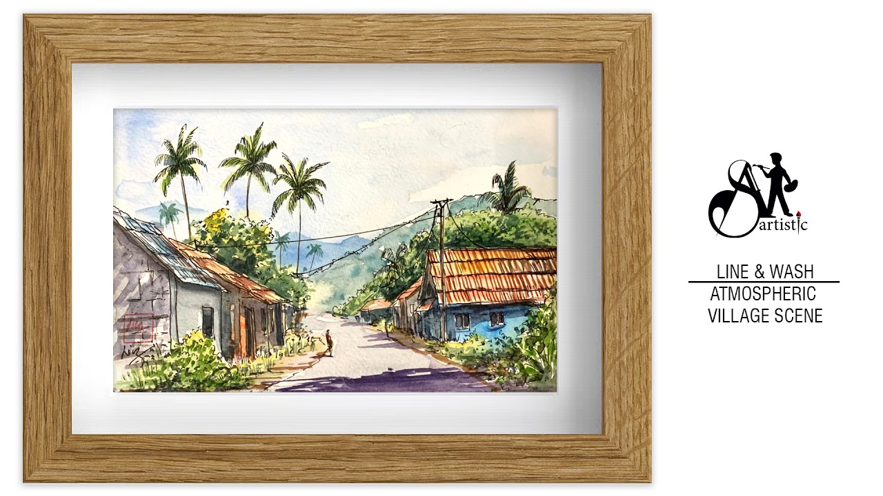 Atmospheric Village Scene