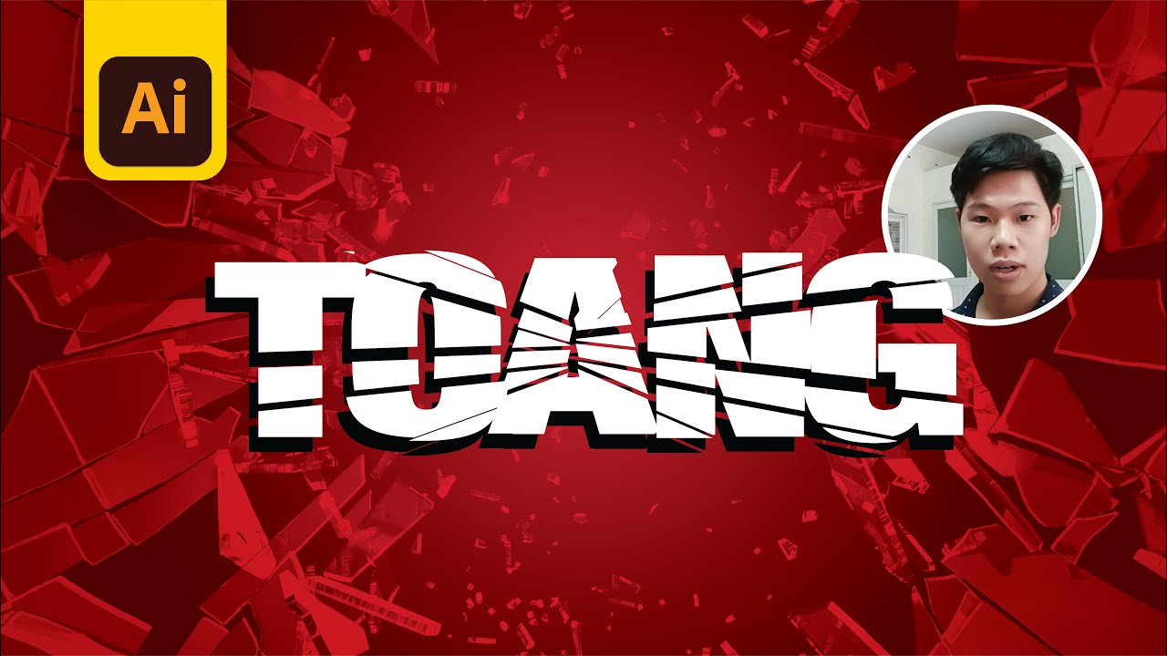 Chữ Gương Vỡ Hiệu Ứng trong Illustrator | Broken Mirror  Text Effect