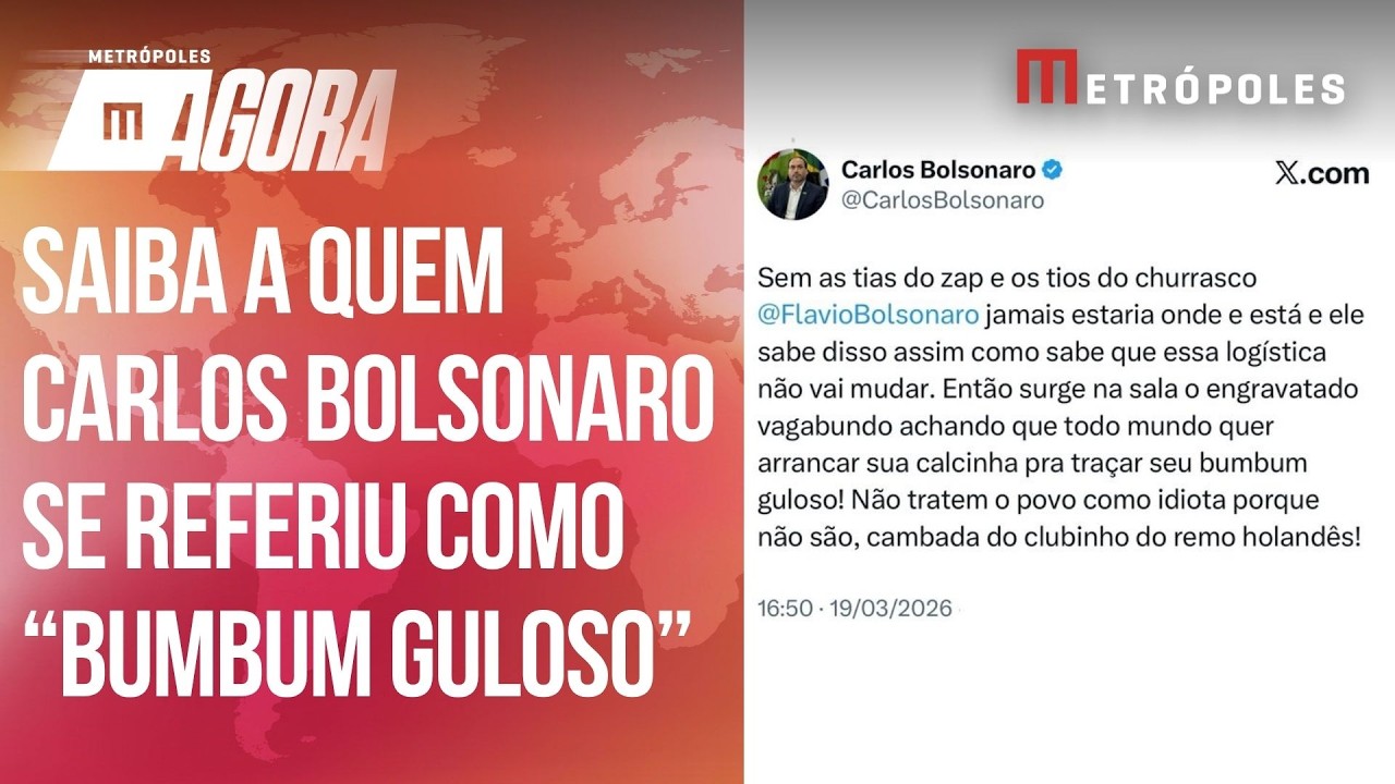Quem Carlos Bolsonaro chamou de &ldquo;bumbum guloso&rdquo; em post enigm&aacute;tico