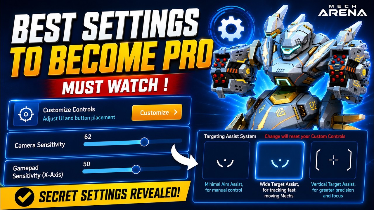 YOU'RE USING THE WRONG SETTINGS! 😱 BECOME A PRO IN MECH ARENA | Mech Arena