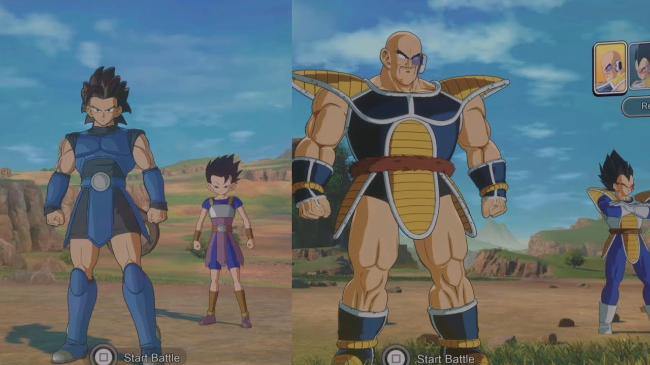 Cabba & Shallot vs Nappa & Vegeta - REQUESTED BATTLE - Dragon ball sparking zero