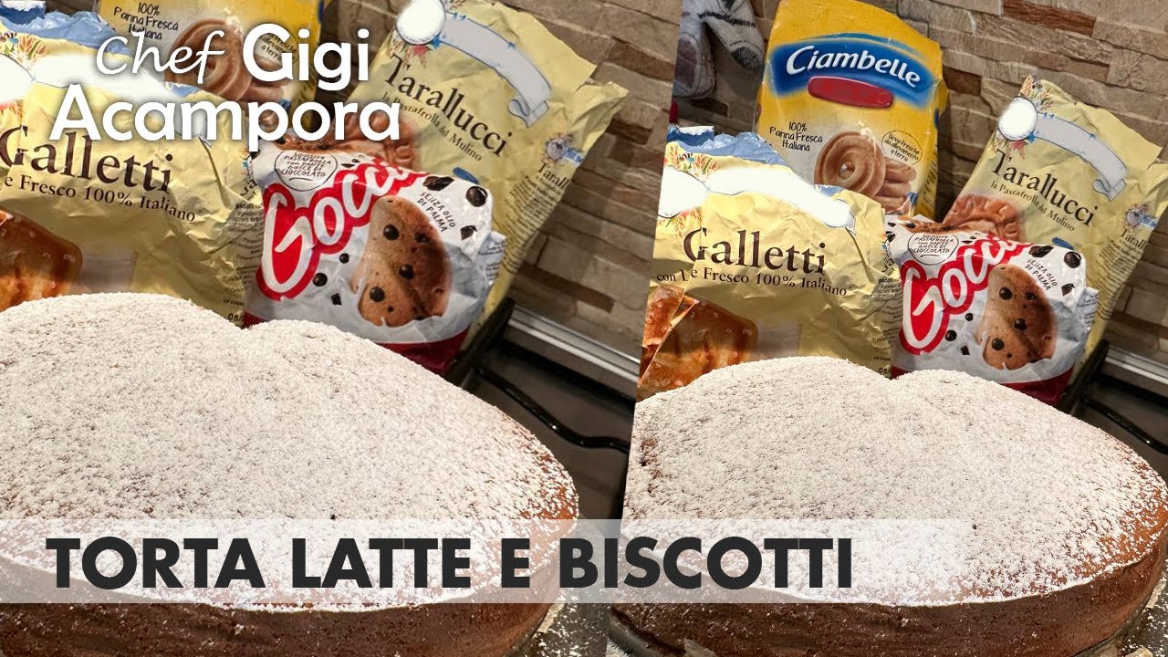 TORTA ANTISPRECO LATTE E BISCOTTI - Ricetta Facilissima e Veloce avrai bisogno solo di 3 INGREDIENTI