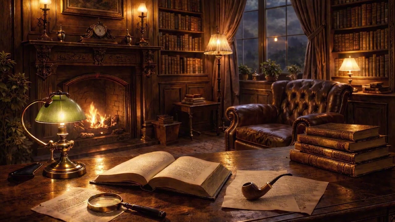 Gaslit London Study | Sherlock Holmes–Inspired Reading Ambience (1 Hour)