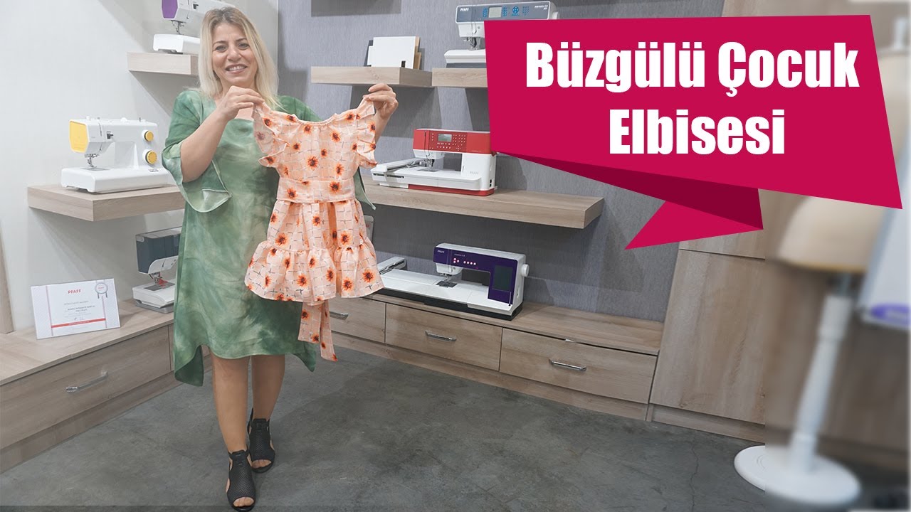 Büzgülü Çocuk Elbisesi Dikimi