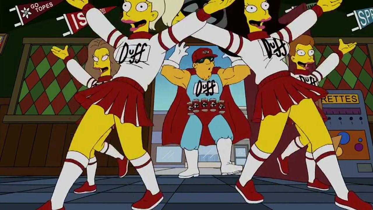 Duffman (every scene on the The Simpsons)