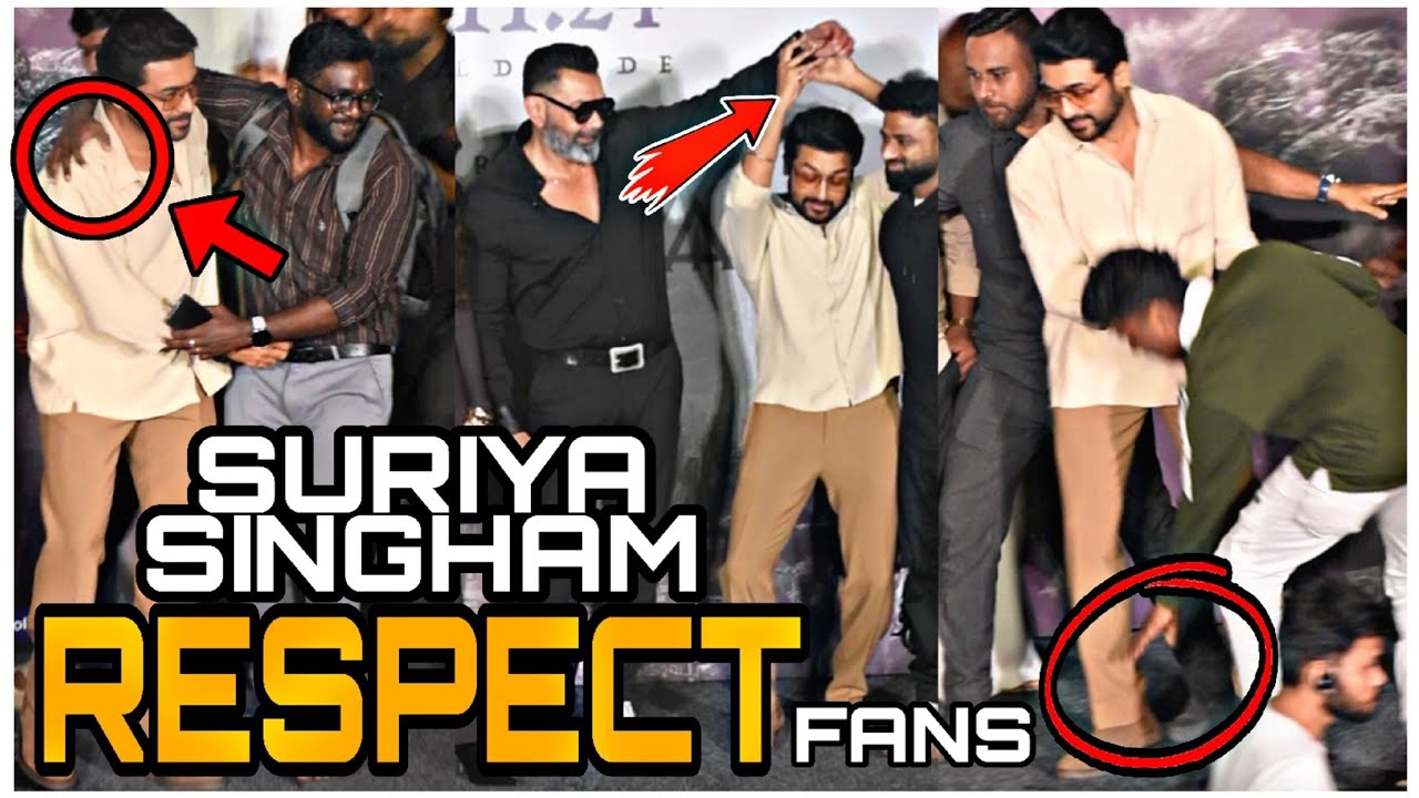 Original SINGHAM Suriya 's FANs Touching his Feet at KANGUVA Event in Mumbai | @bollywoodbandook