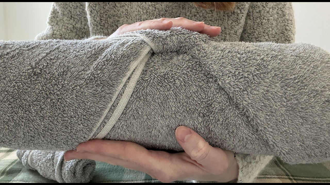 ASMR TOWEL FOLDING BASIC TUTORIAL | soft spoken, relaxing tutorial, towel folding