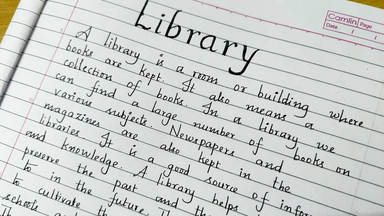 Write a short essay on library/Importance of library/Essay writing